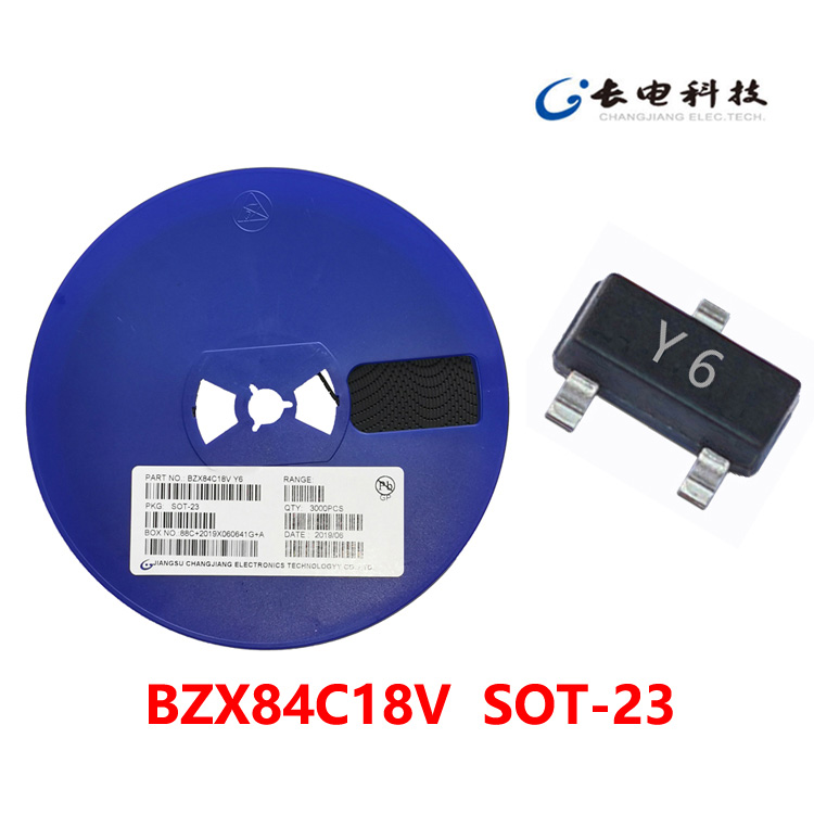 长电 贴片三极管 BZX84C18V SO